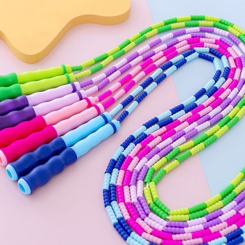 Skipping Rope Pvc - 2.8 メートルスキル縄跳び竹 PVC 初心者大人子供ソフトビーズなしもつれセグメント化フィットネススキッピングケーブルワークアウト
