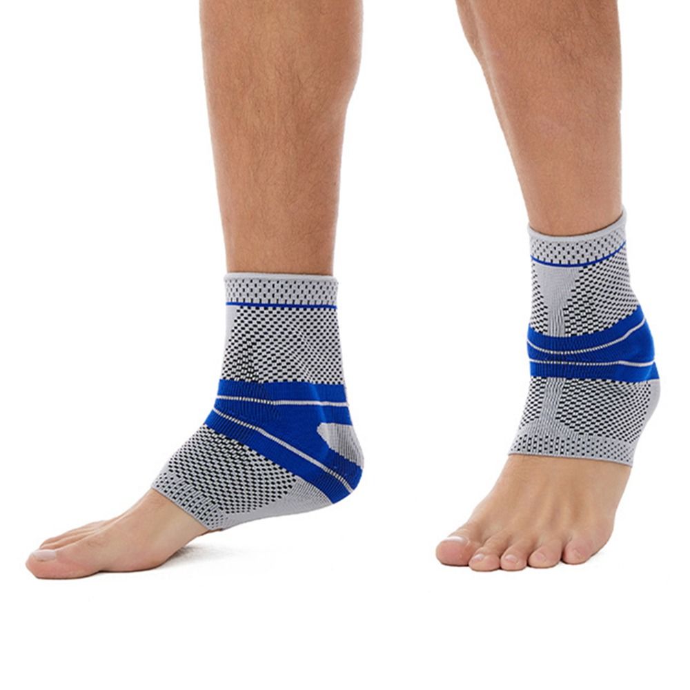 Ankle Mobility Band - ニット製スポーツ足首ブレース軽量通気性足首サポートスリーブ滑り止めシリコン弾性足首圧縮ソックスランニング用