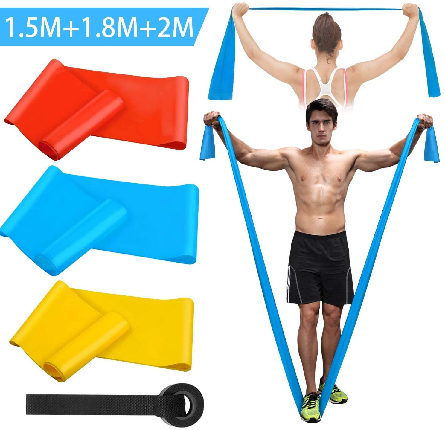 Crossfit Workout Gear - 弾性フィットネスバンド 3 個レジスタンスバンド弾性フィットネステープヨガピラティスクロスフィットストレッチ筋肉トレーニング機器