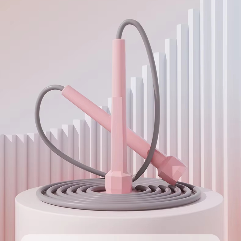 Skipping Rope Pvc - カスタムロゴ入りプラスチックハンドル付き軽量スピードPVCスキップロープ、フィットネストレーニングワークアウト用