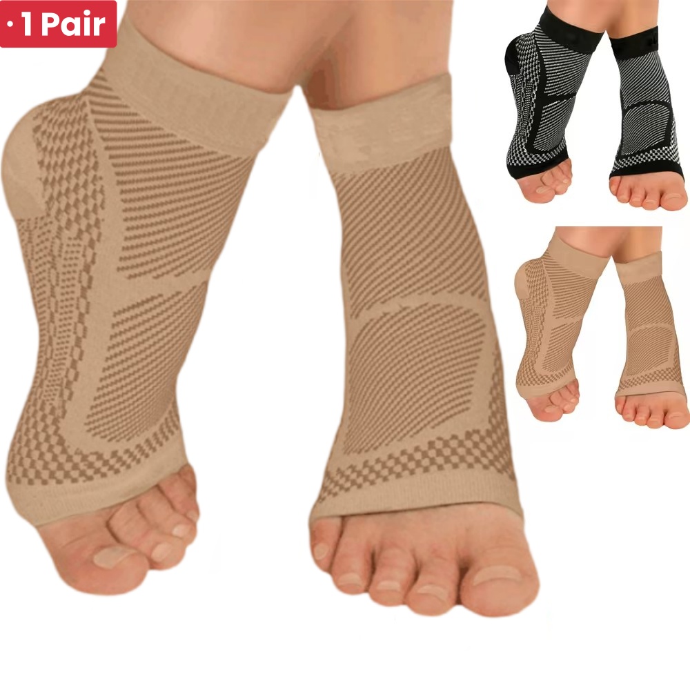 Ankle Mobility Band - 1 ペアスポーツ足首サポートブレース圧縮スリーブ足底筋膜炎靴下アキレス腱炎関節痛腫れかかと骨棘