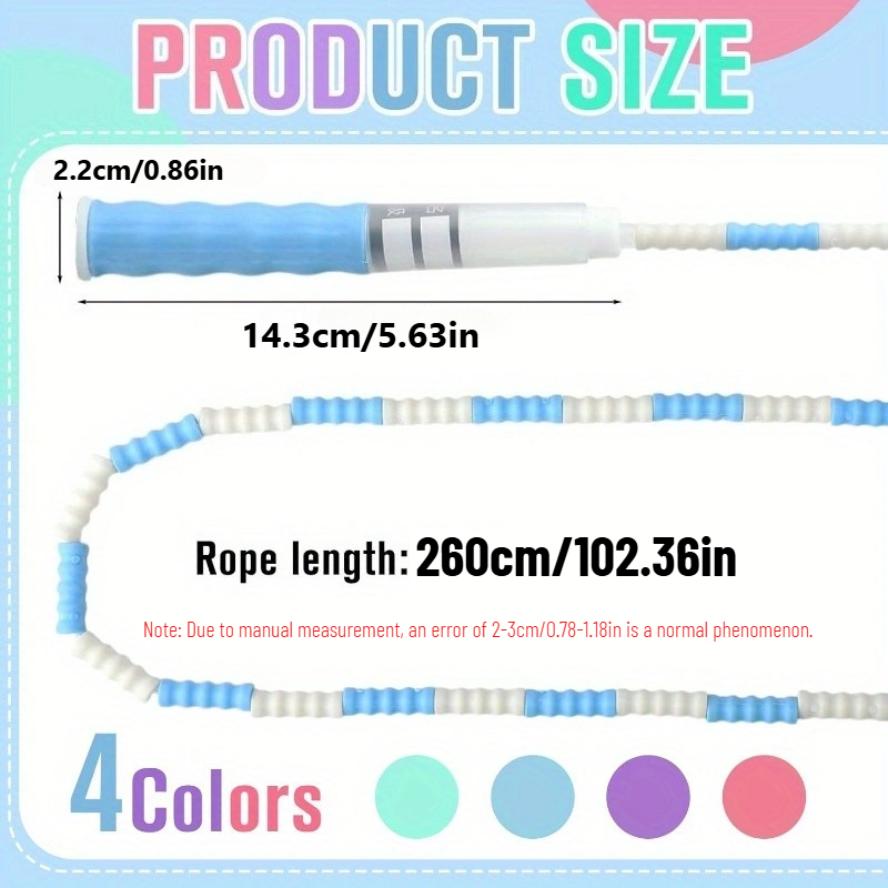 竹ジョイントソフトビーズ縄跳び滑り止めセグメント化フィットネ - Skipping Rope Pvc のレビューと価格