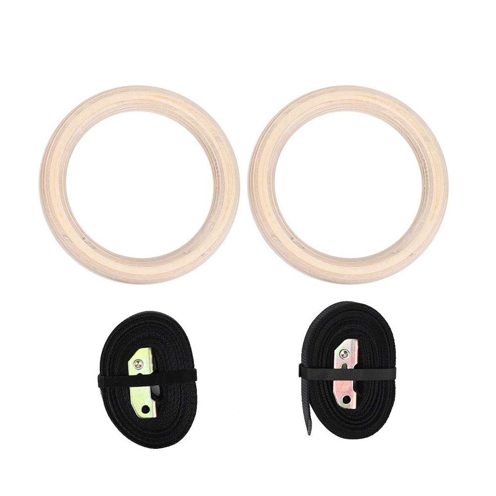 フィットネストレーニング体操リング木製ジムリング調節可能な番 - Gymnastic Ring Wood のレビューと価格