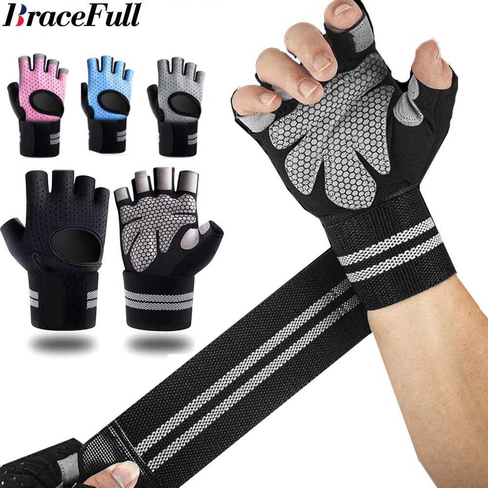 1 ペアハーフフィンガージムフィットネスグローブリストラップ - Crossfit Workout Gear のレビューと価格
