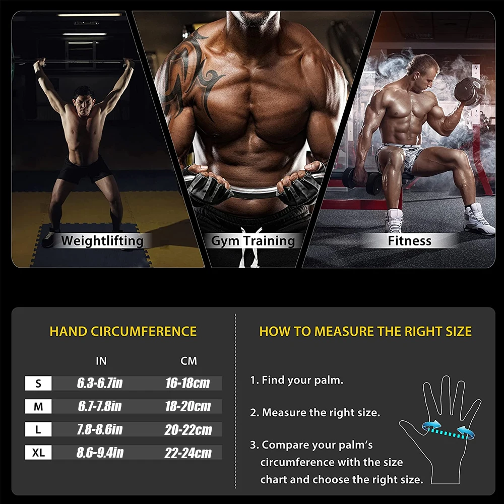 1 ペアハーフフィンガージムフィットネスグローブリストラップ - Crossfit Workout Gear のレビューと価格