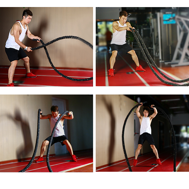 プロ仕様9M/12M/15Mバトルロープ、ヘビーデューティー - Crossfit No Equipment のレビューと価格