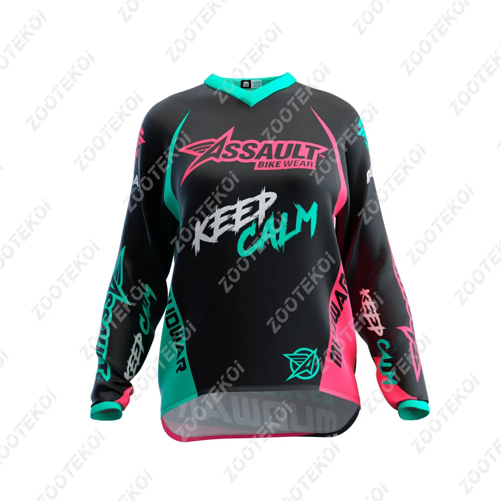 アサルトバイクウェア女性用マウンテンバイクダウンヒルジャージ - Crossfit Gear For Men のレビューと価格